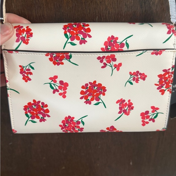 Kate Spade Pale Pink Crossbody with Red Floral Print - Picture 4 of 7